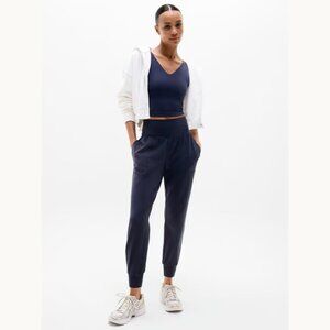 Athleta Salutation Jogger High Rise Pants Navy Blue Size Small Petite